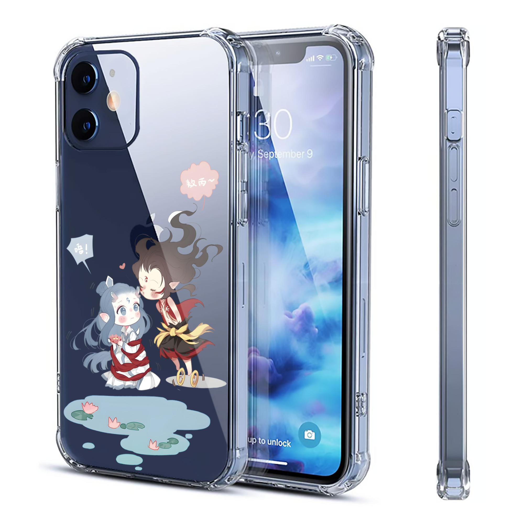 （画像用） Ne Zha 2 ナタ 魔童の大暴れ 【iPhone 12シリーズ対応】透明スマホケース（クリアソフトケース）